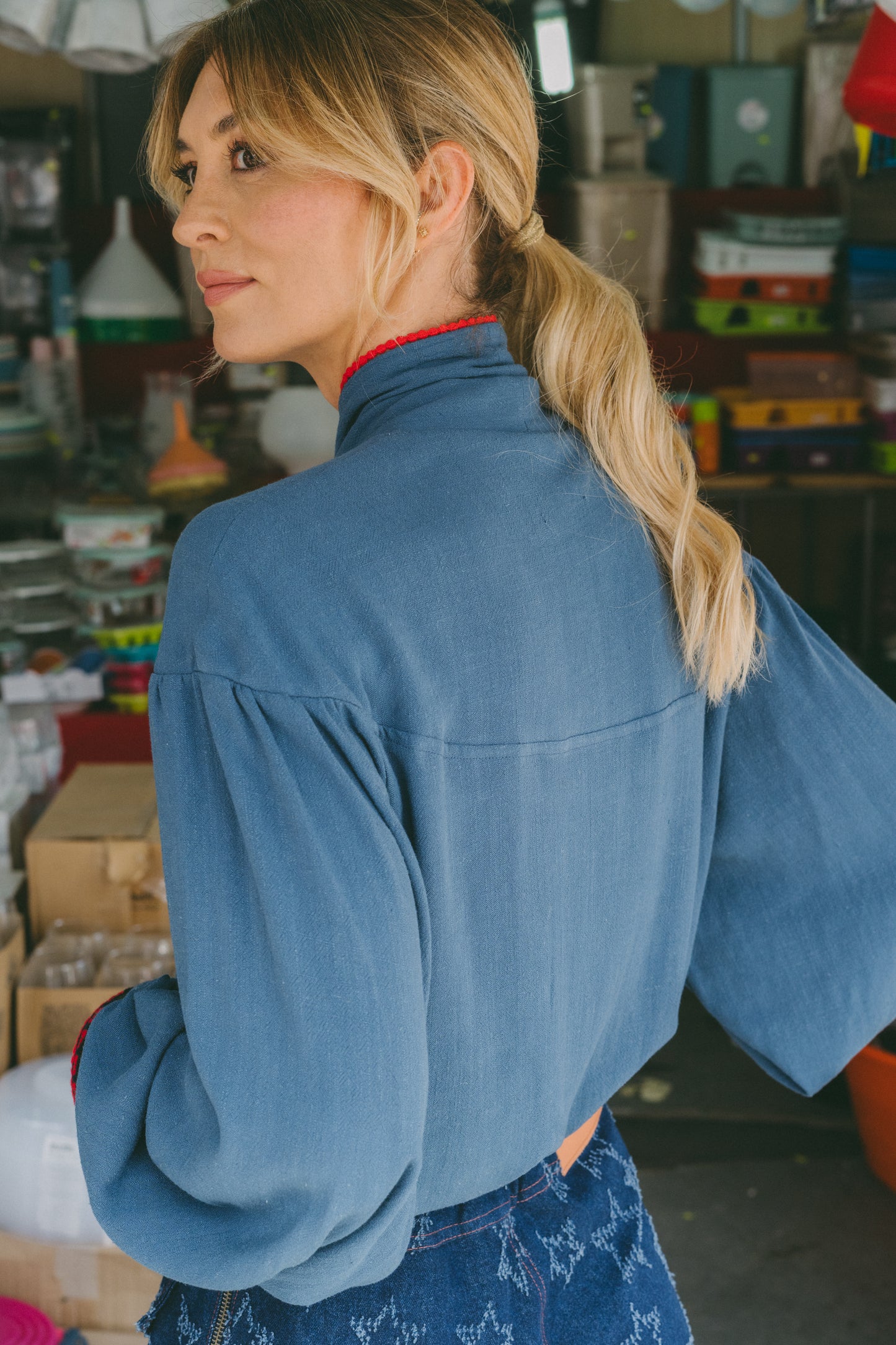 Joyful Blue Blouse