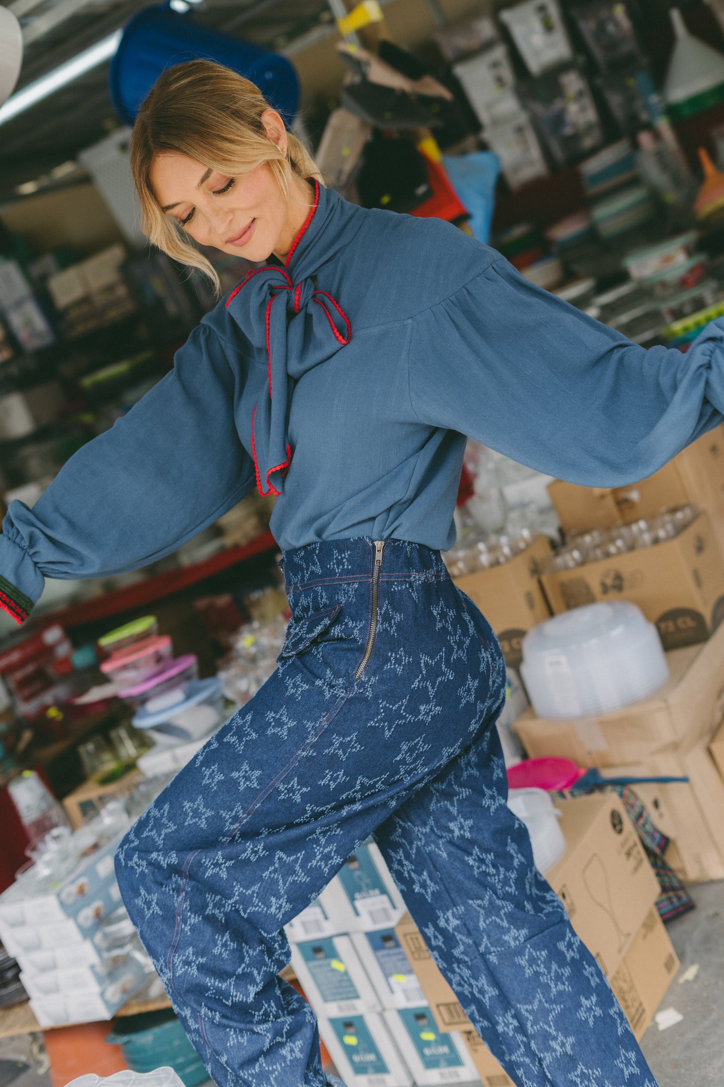 Joyful Blue Blouse