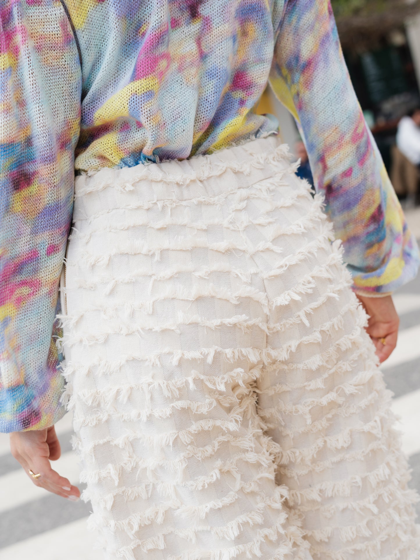 Stellar Cream Denim Trousers