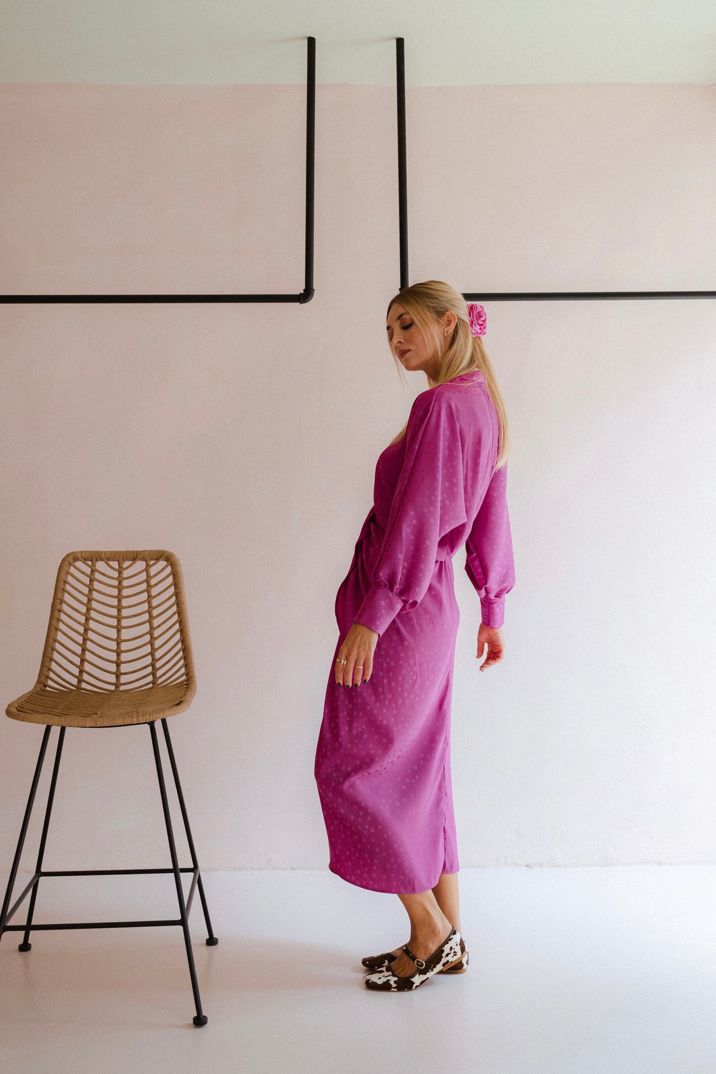 Wabi Magenta Dress