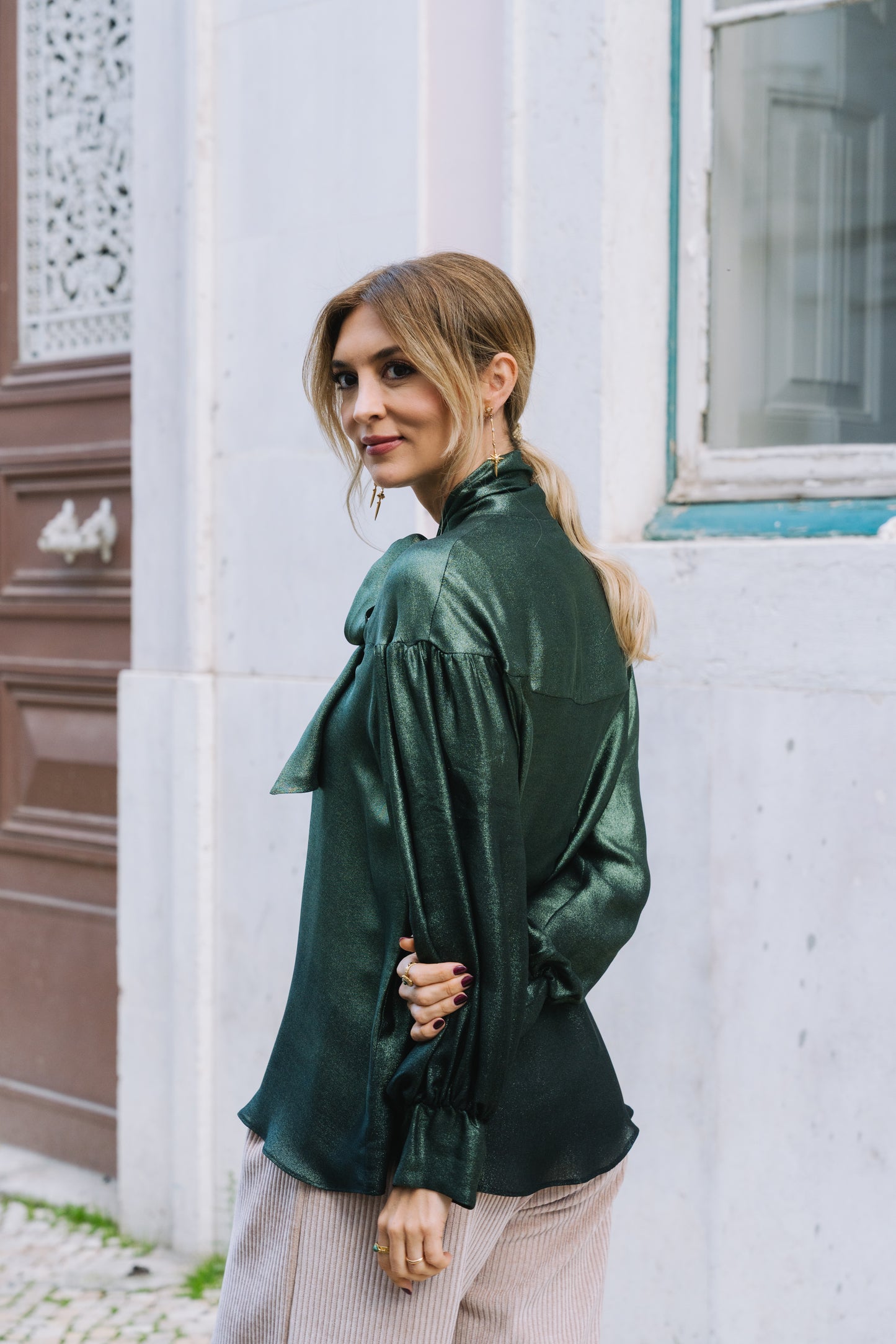 Joyful Green Blouse
