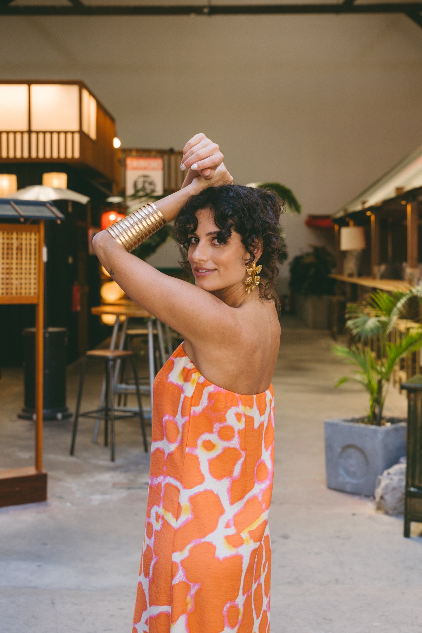 Calisi Orange Pink Dress