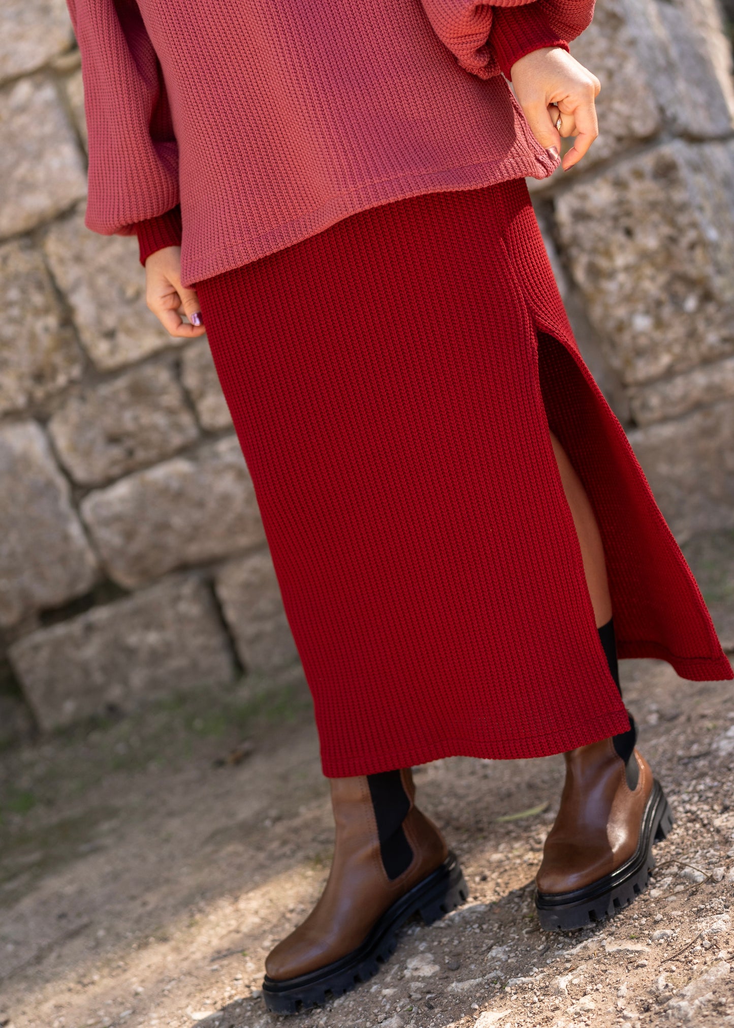 Land Deep Red Skirt