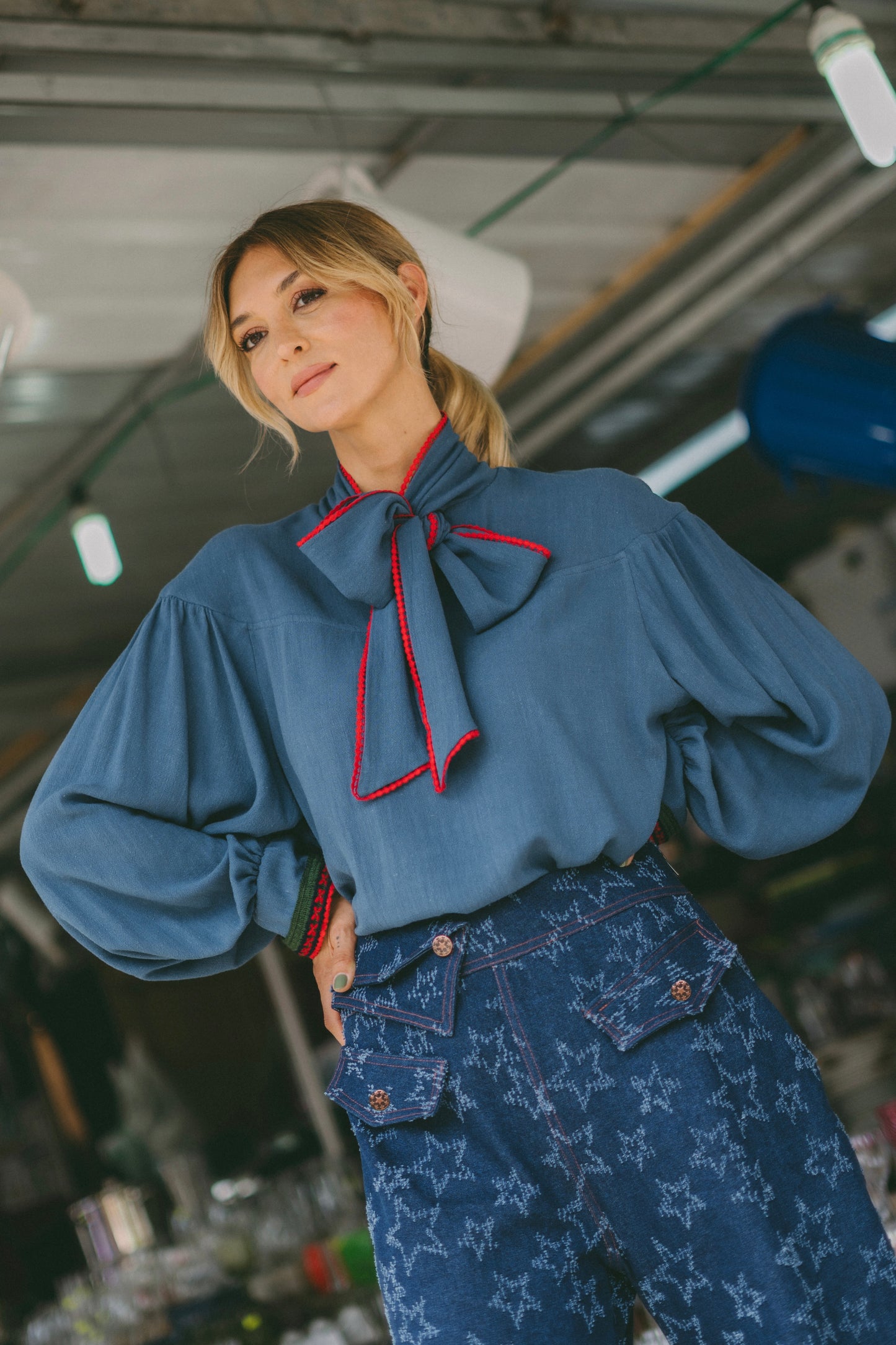Joyful Blue Blouse