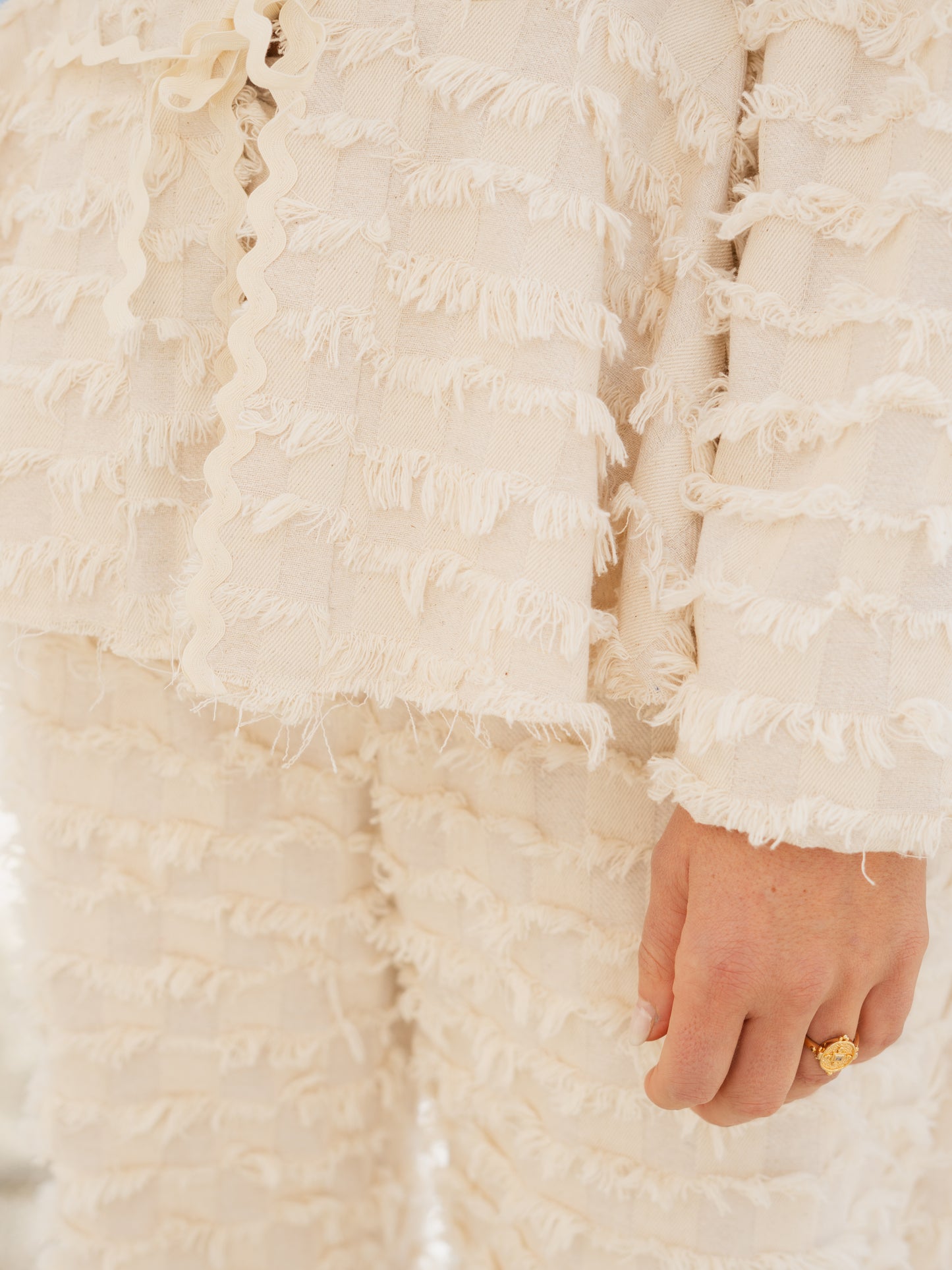 Stellar Cream Denim Coat