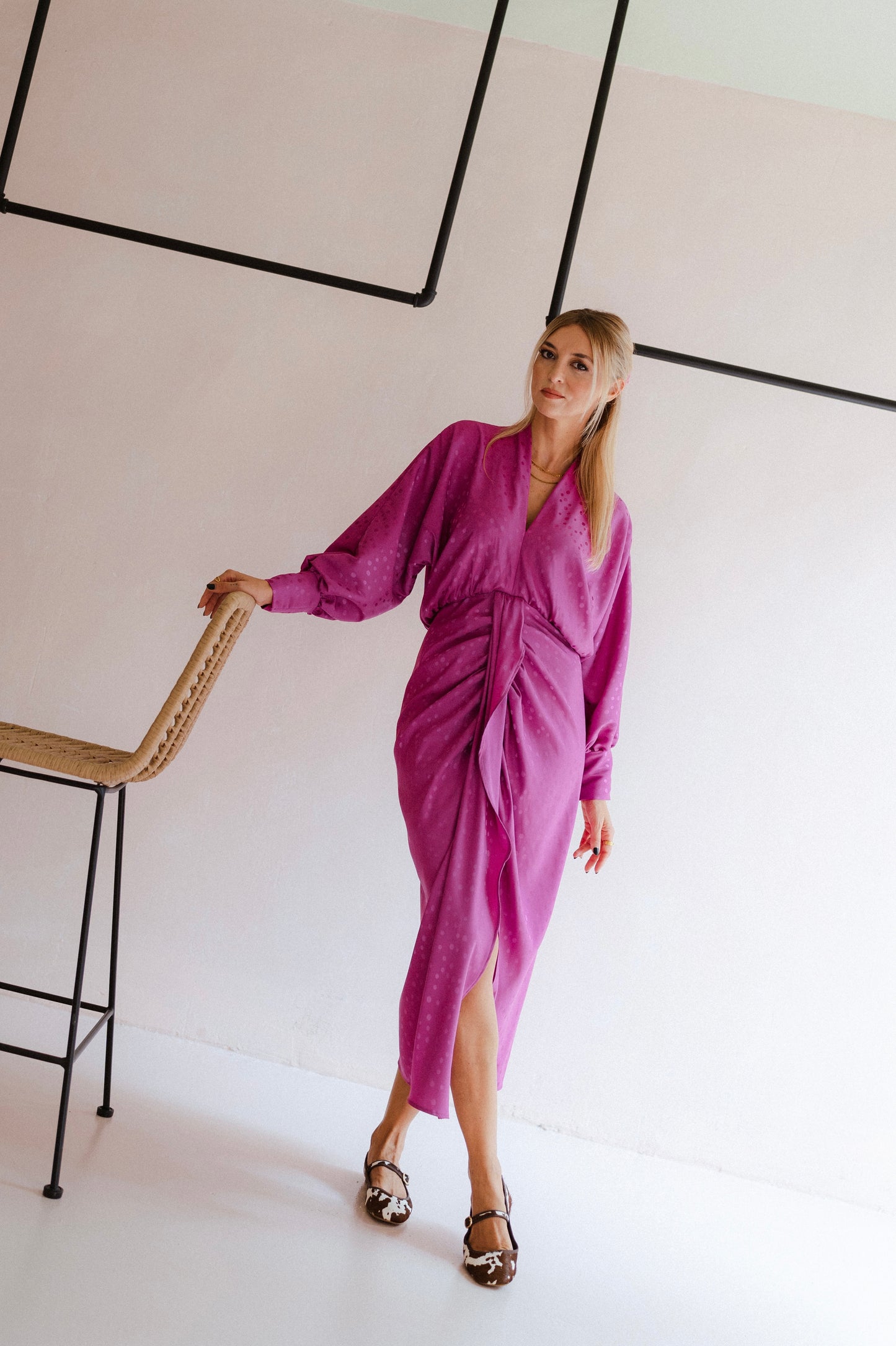 Wabi Magenta Dress