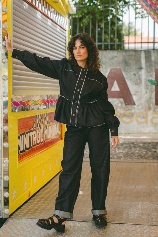 Stellar Black Denim Trousers