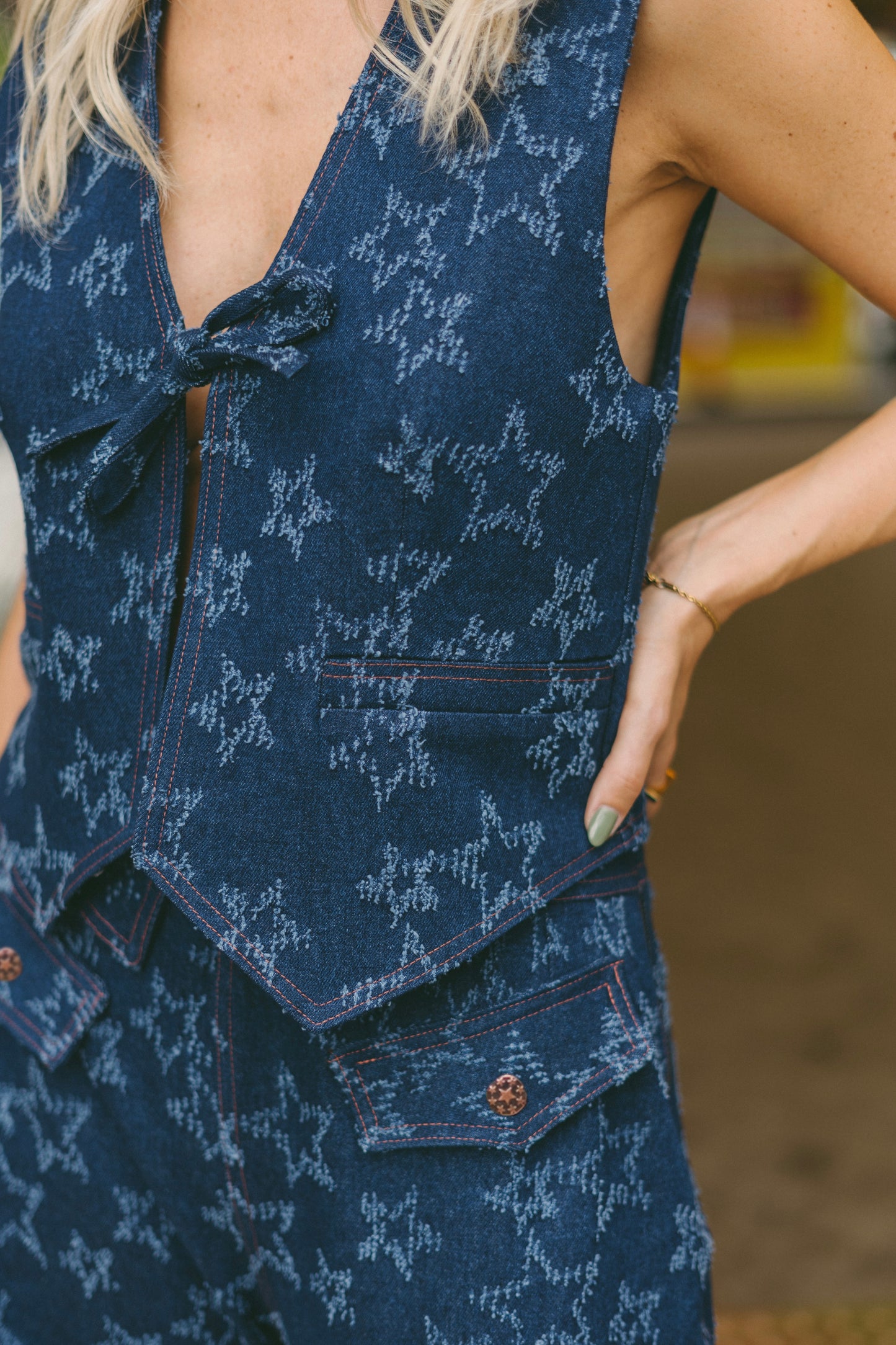 Stellar Blue Denim Waistcoat