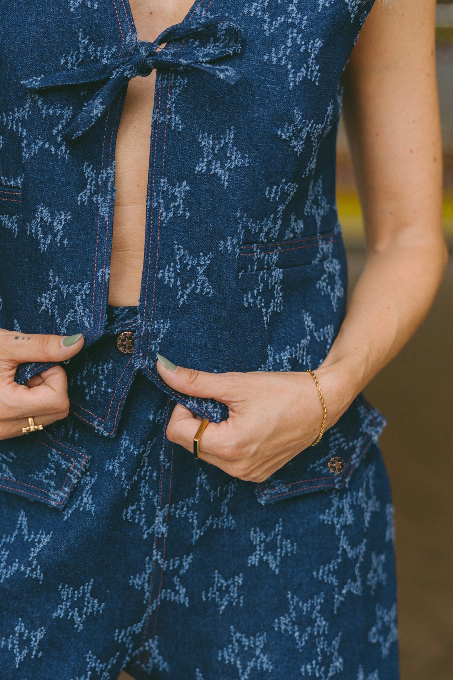 Stellar Blue Denim Trousers