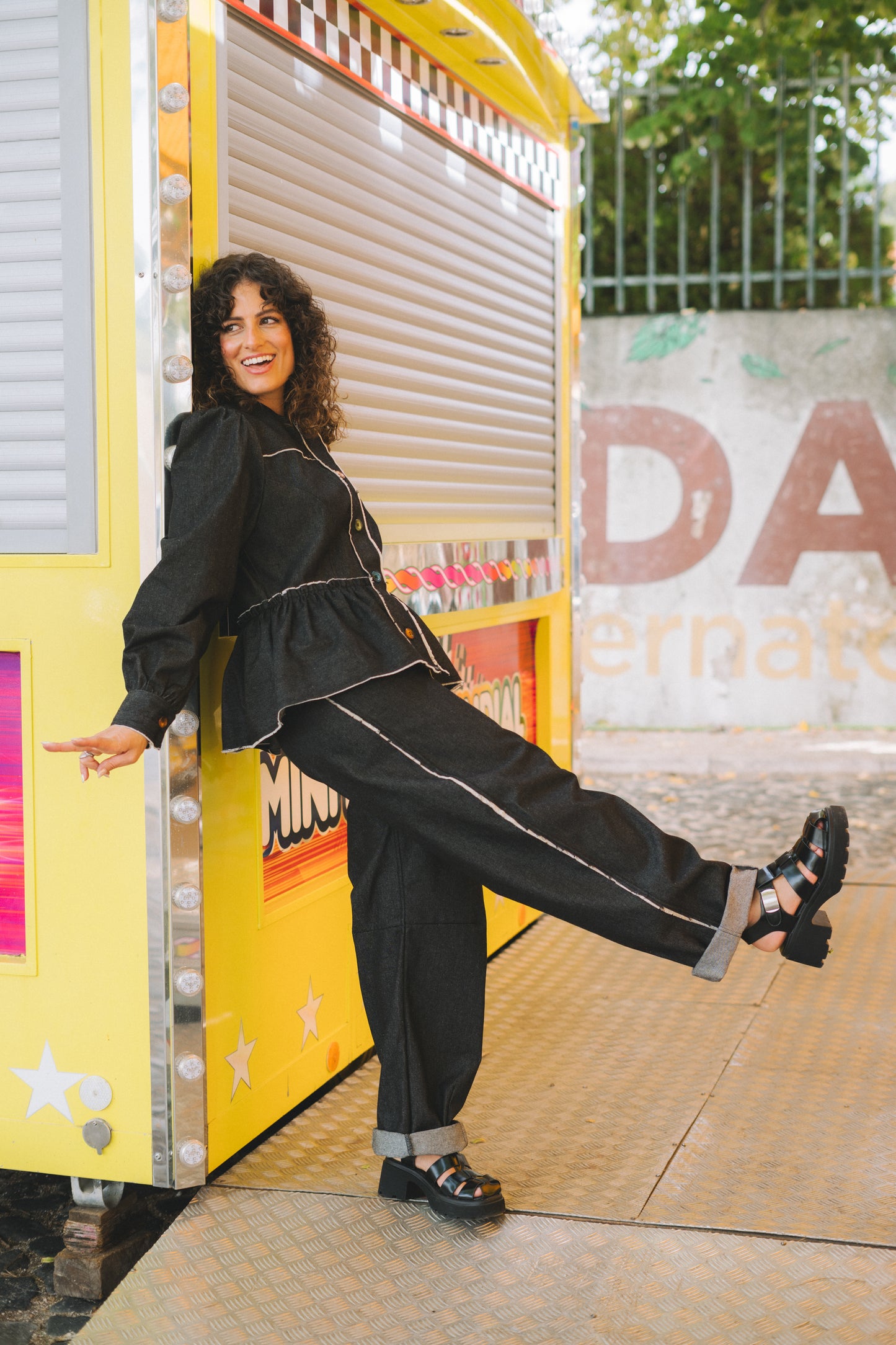 Stellar Black Denim Trousers