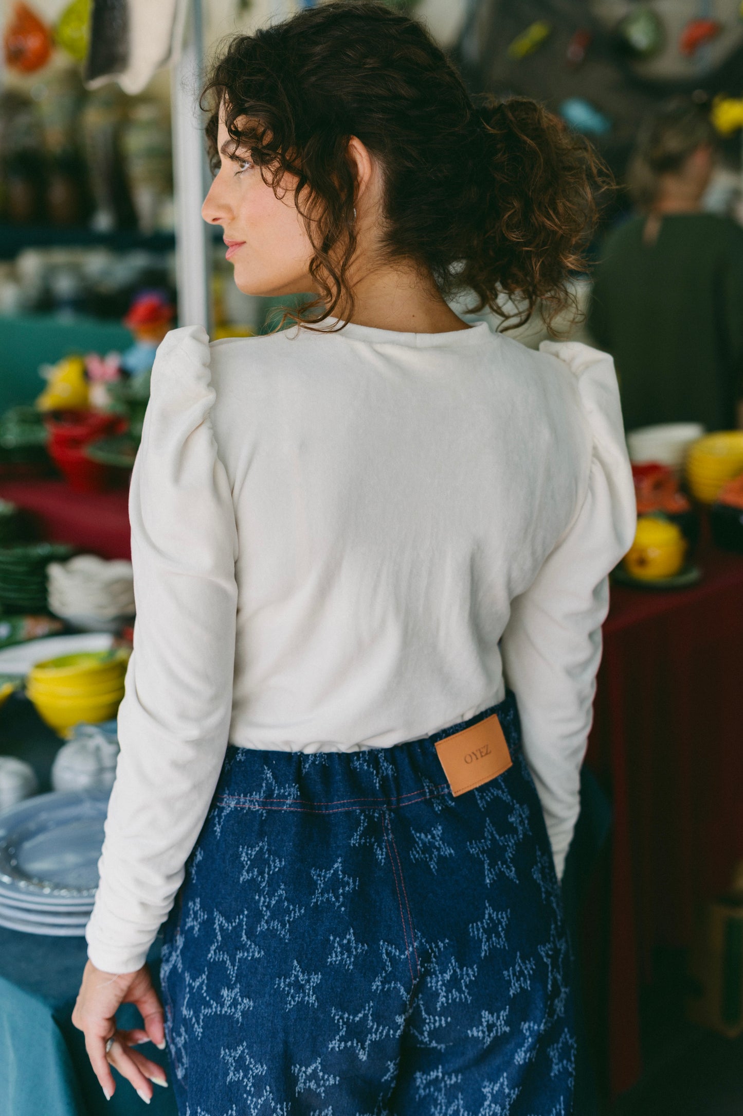 Loop White Velvet Pullover