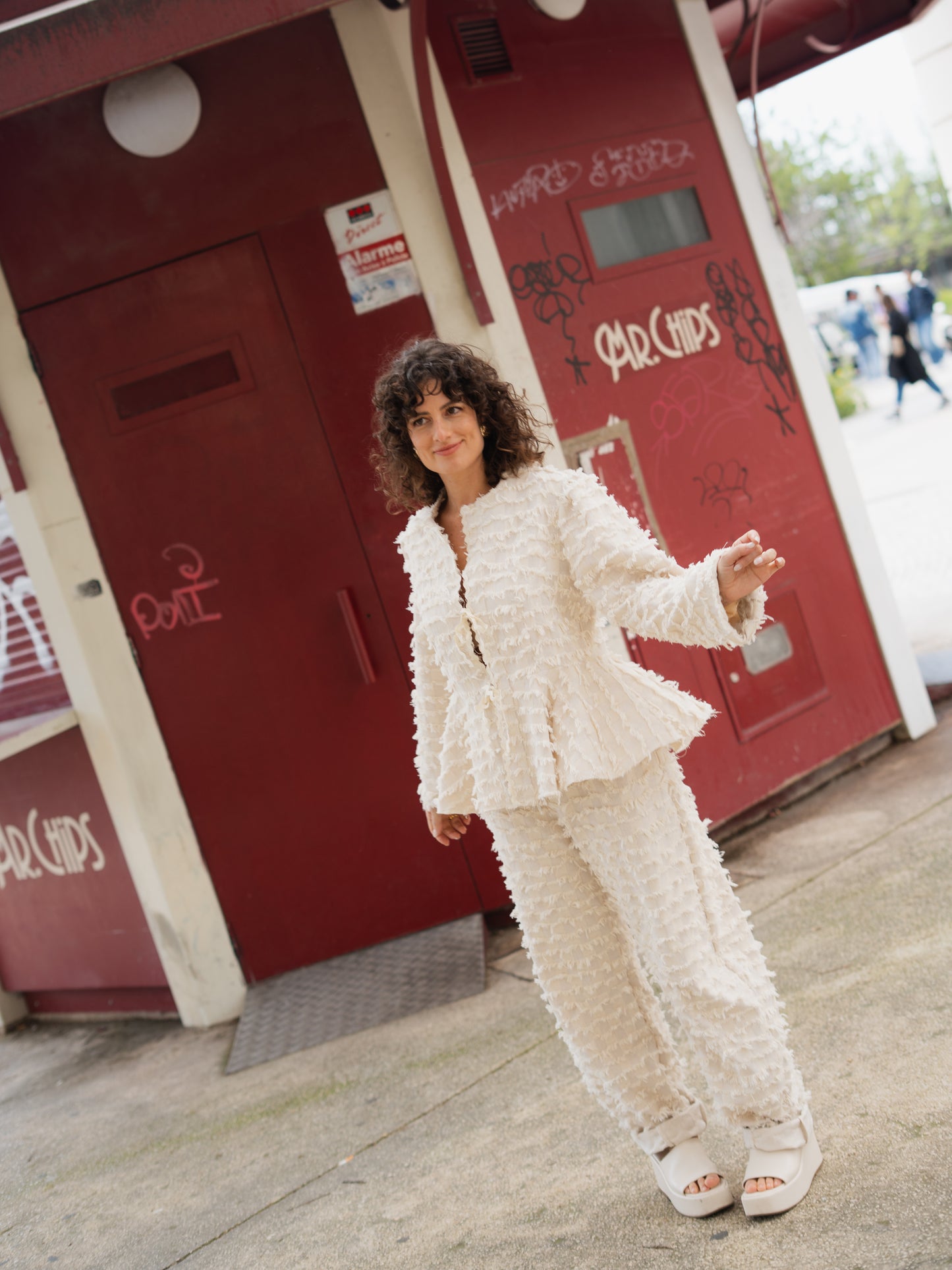 Stellar Cream Denim Coat