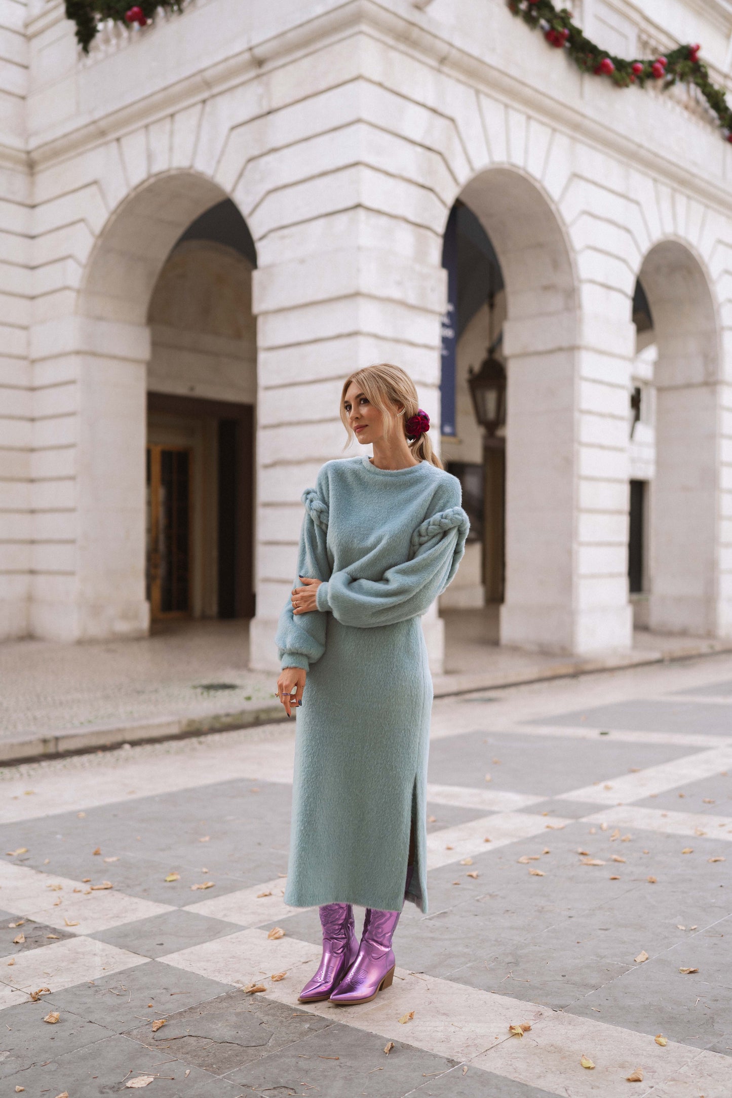 Baby Blue Macthing Set