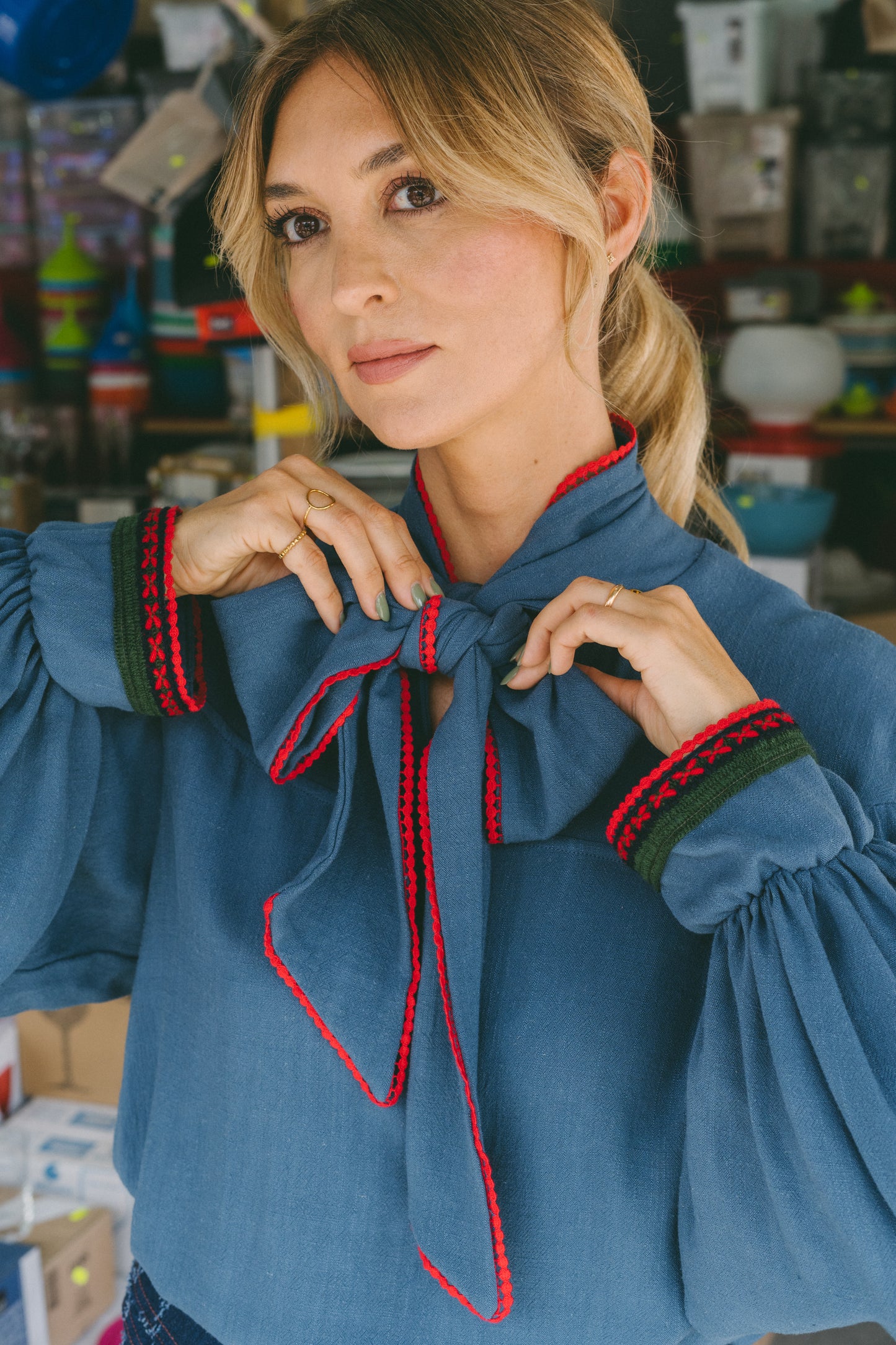 Joyful Blue Blouse