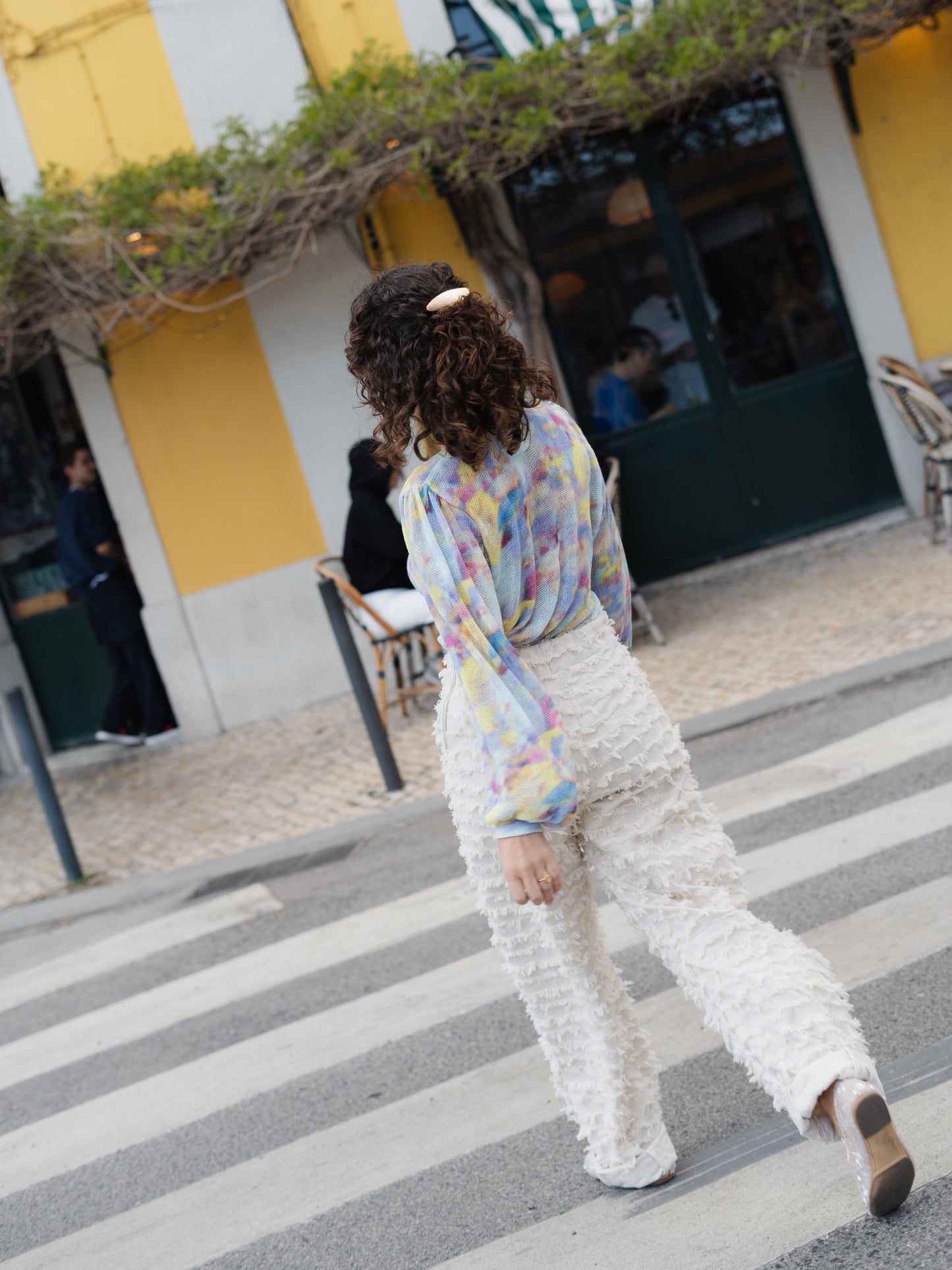 Stellar Cream Denim Trousers