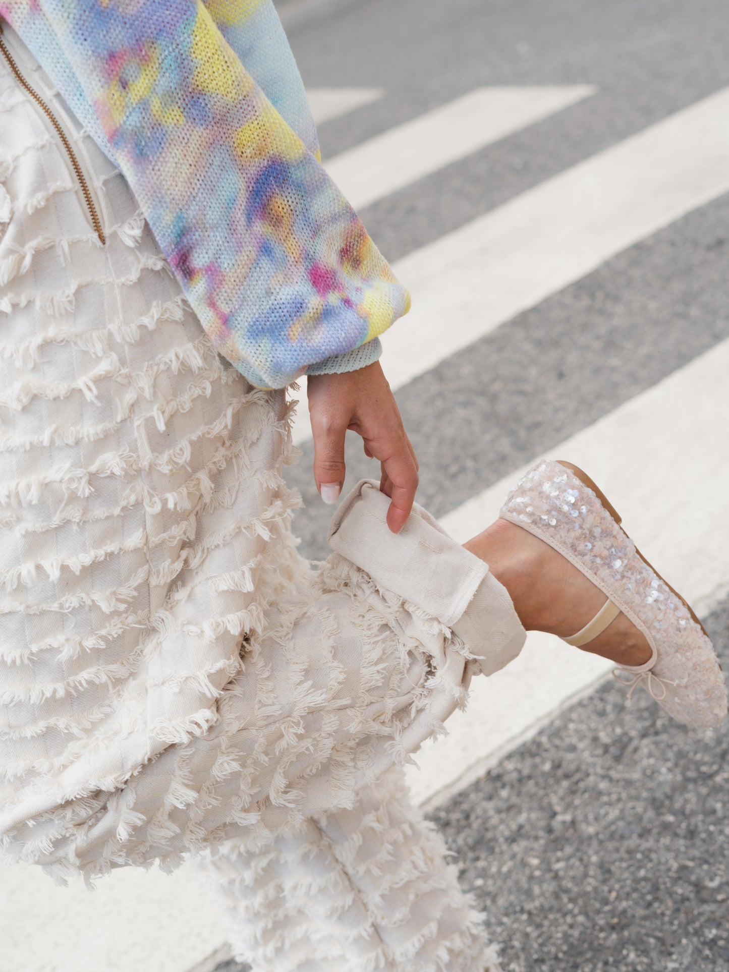 Stellar Cream Denim Trousers