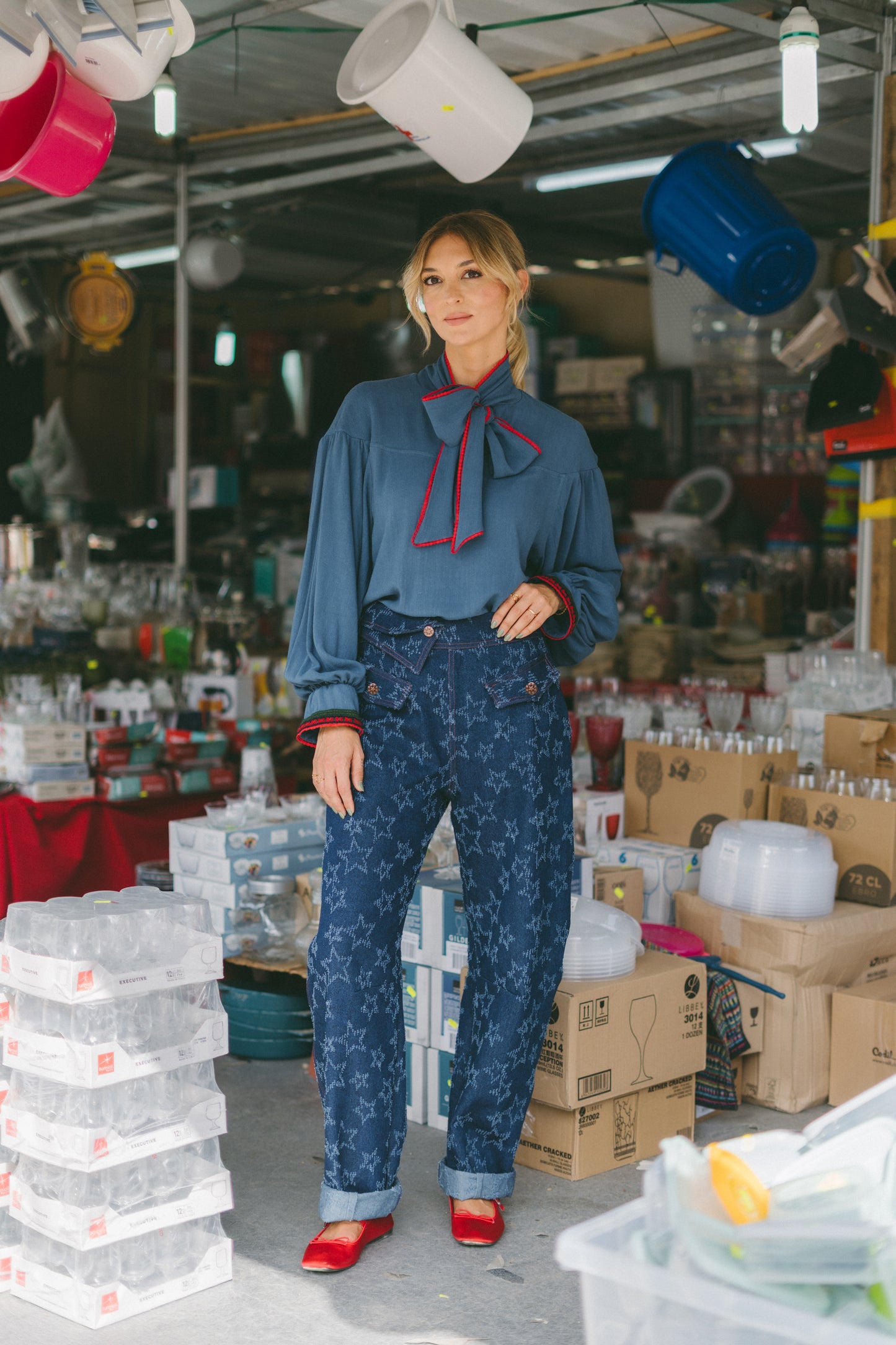 Stellar Blue Denim Trousers