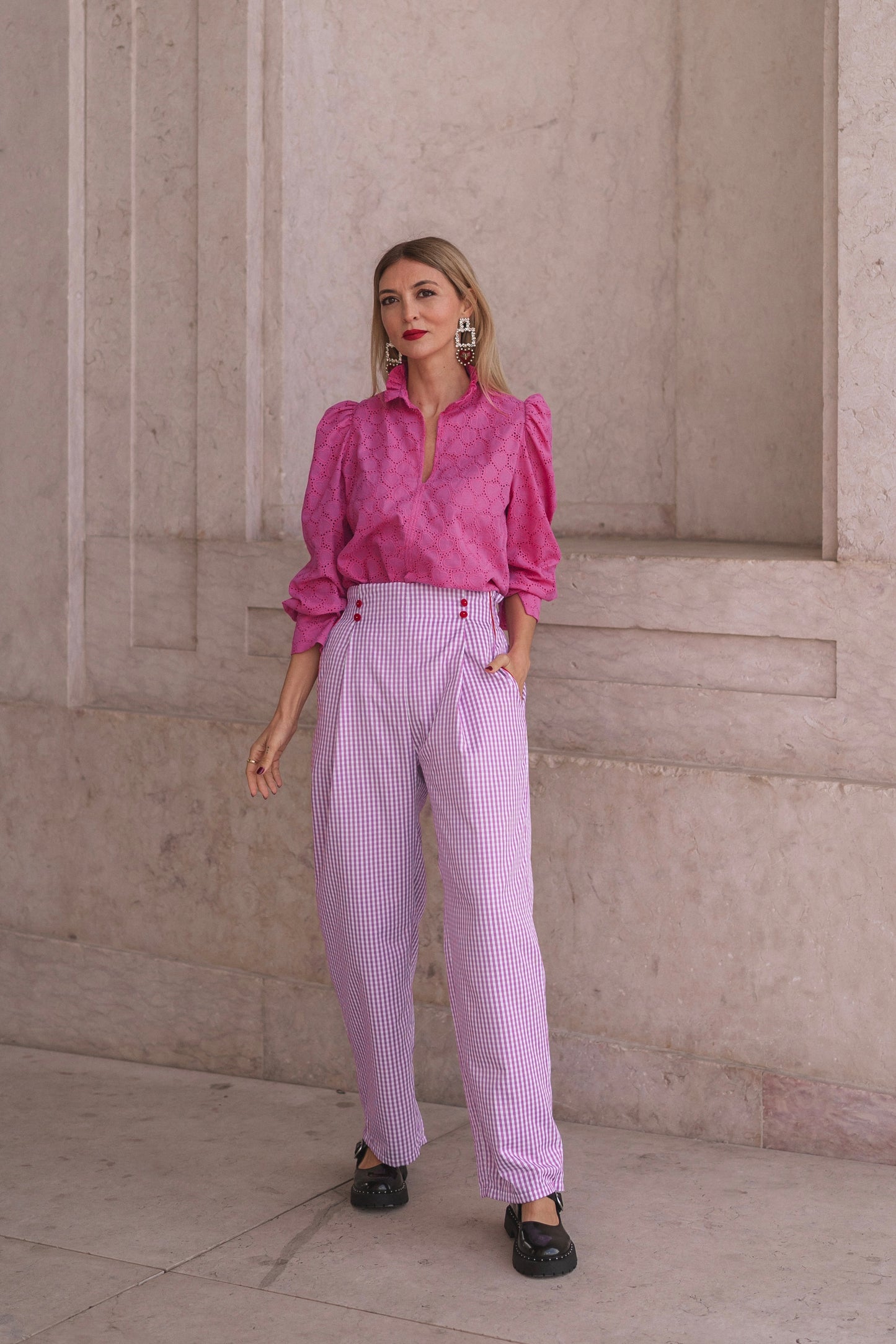 Cupid Pink Trousers - Vichy