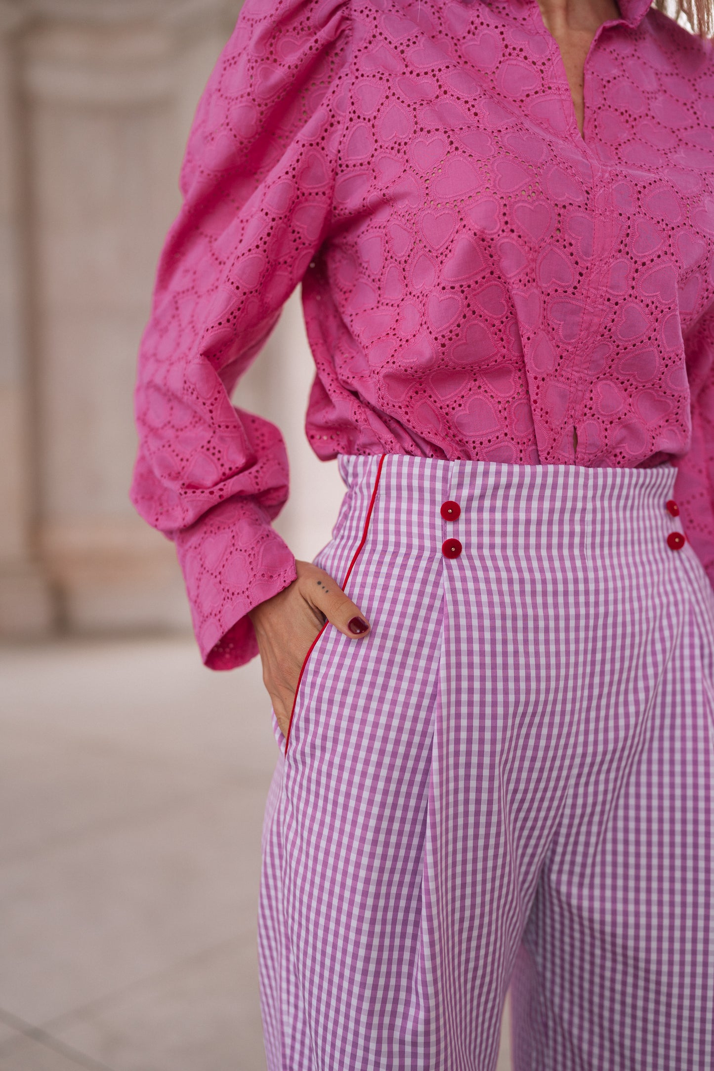 Cupid Pink Trousers - Vichy