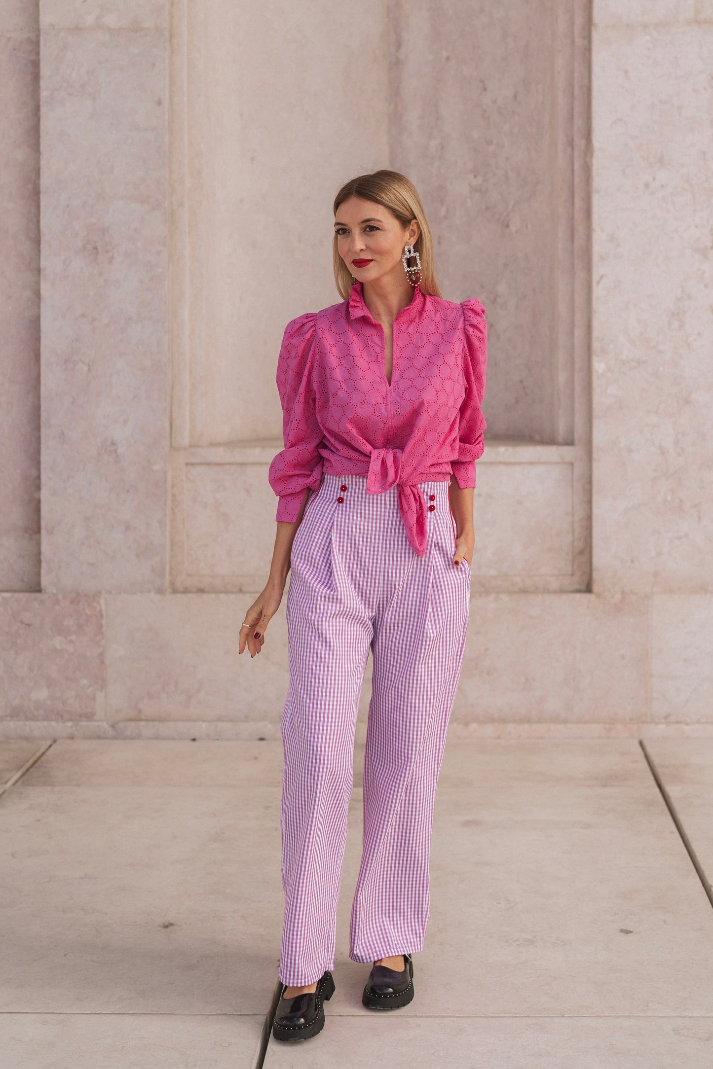 Cupid Pink Trousers - Vichy