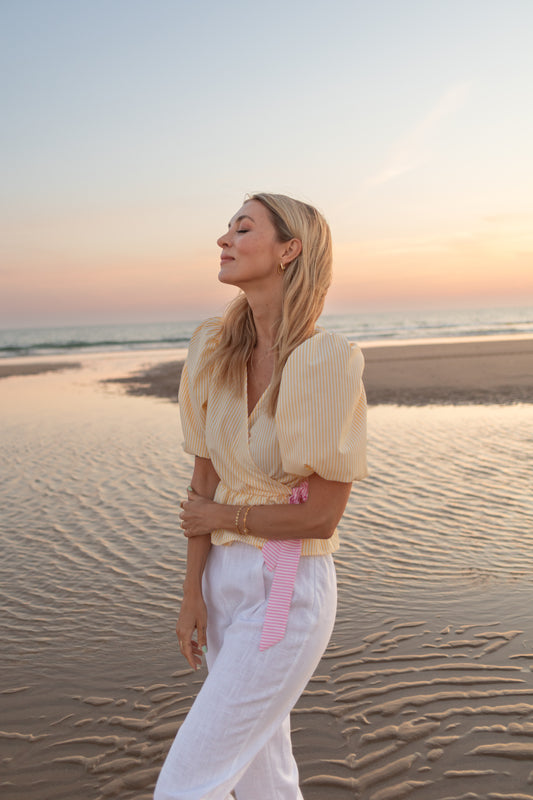 Stripes Yellow Blouse