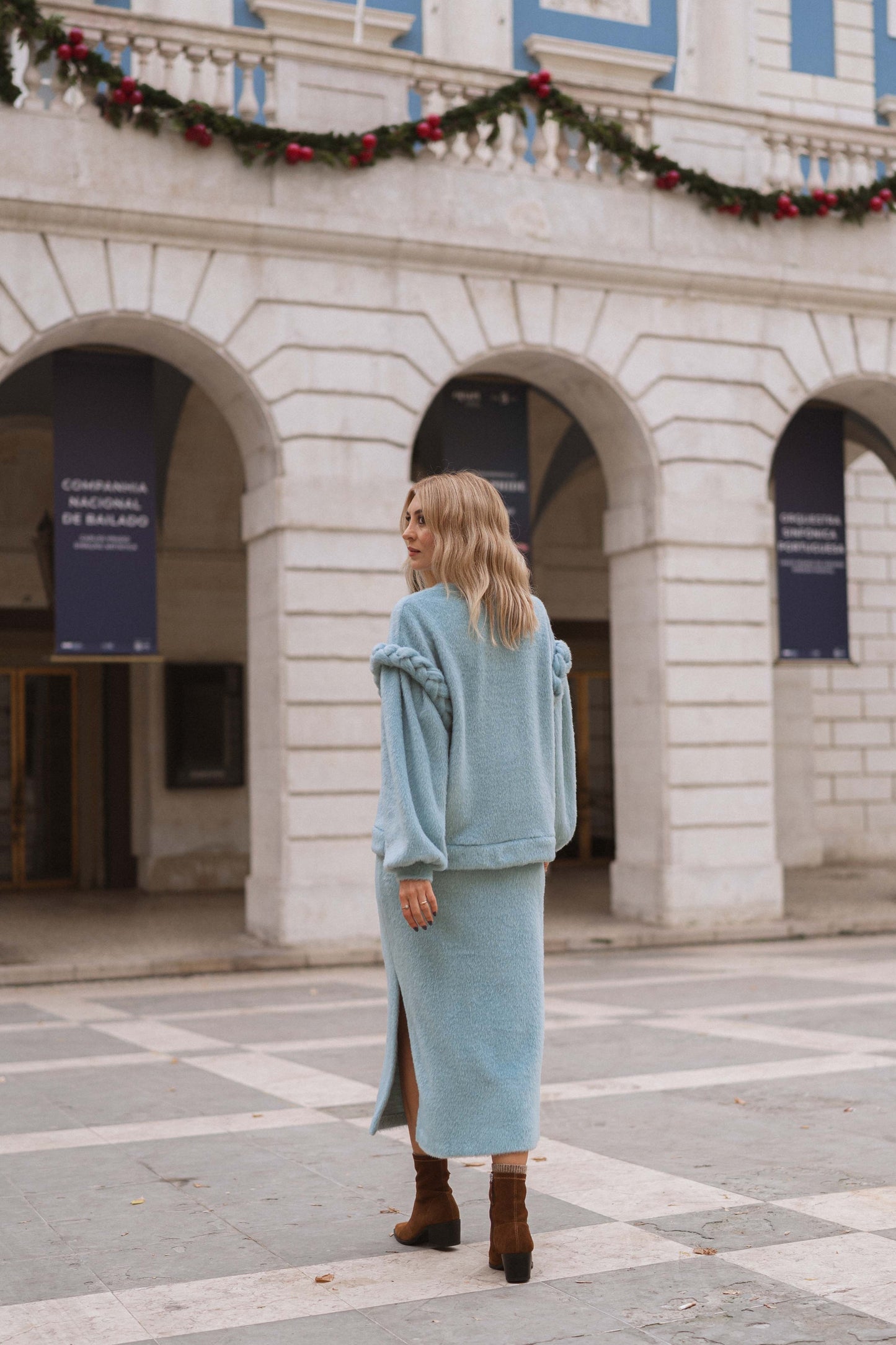 Baby Blue Macthing Set