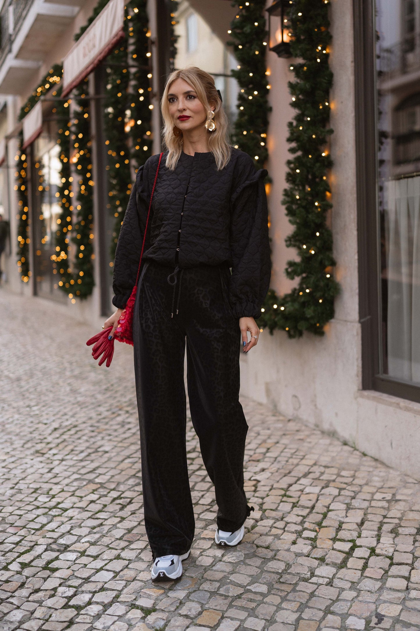 Leopard Black Trousers