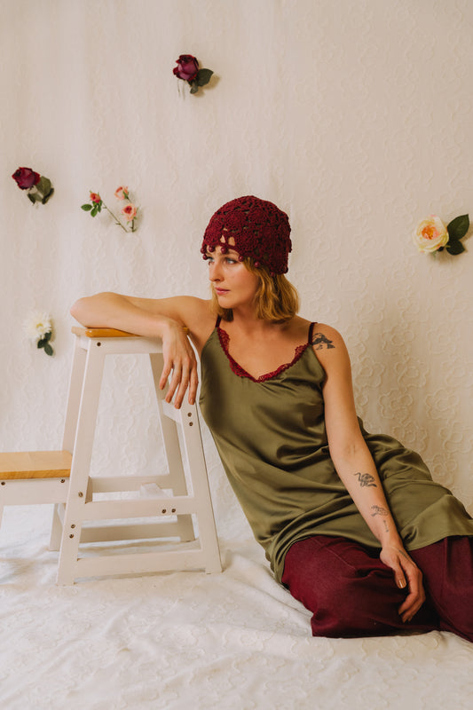 Slipline Olive Dress