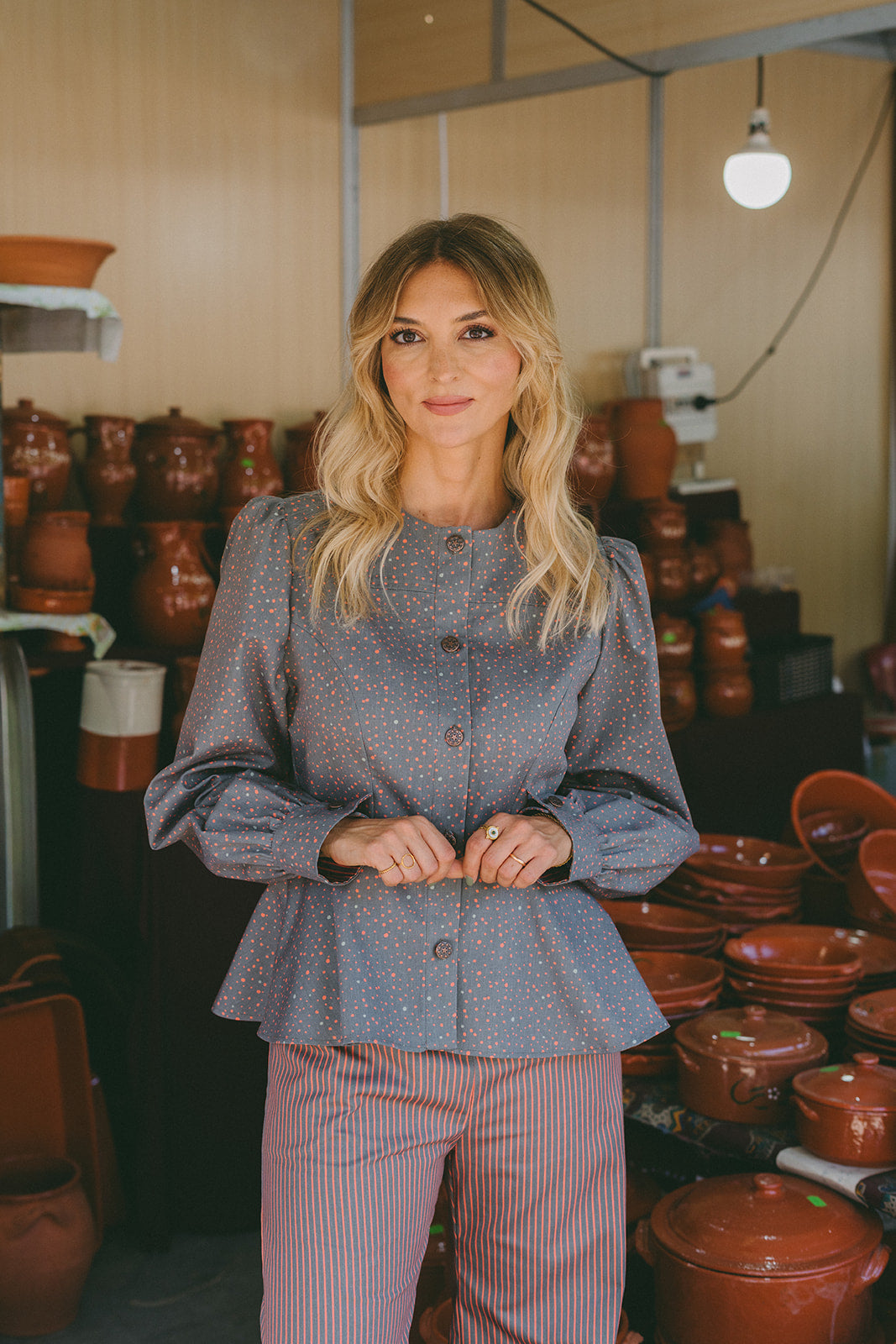 Pulse Blouse Caqui & Terracotta