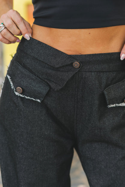 Stellar Black Denim Trousers