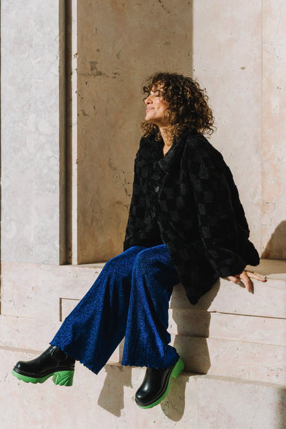 Shiny Electric Blue Pants