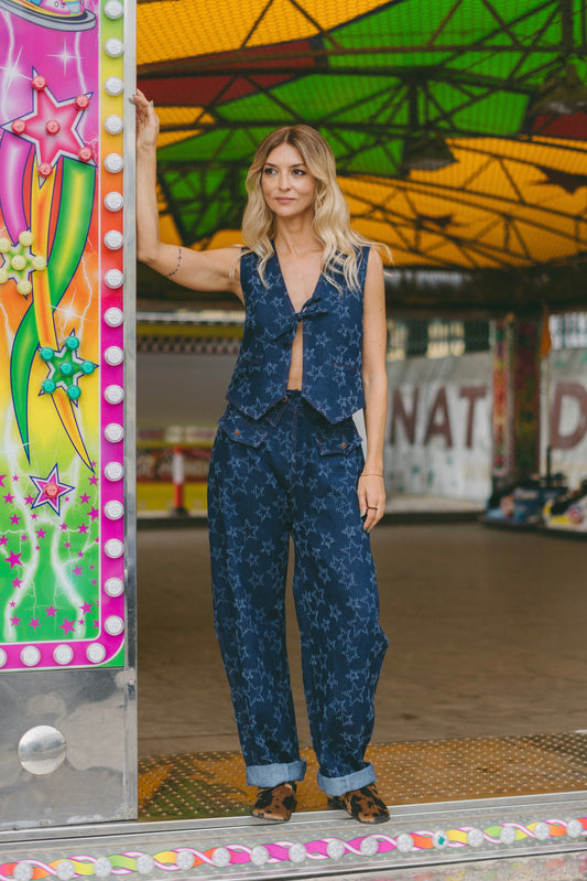 Stellar Blue Denim Trousers