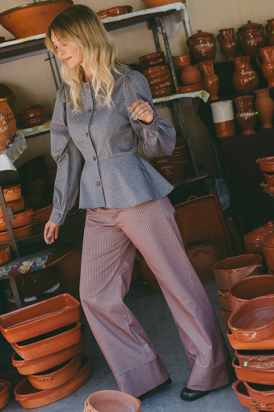 Pulse Blouse Caqui & Terracotta