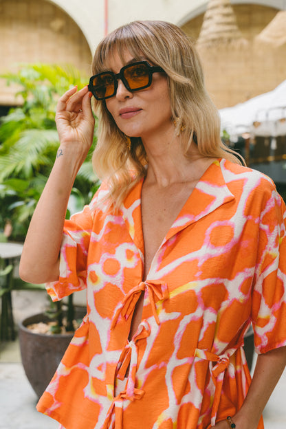Sunday Orange Pink Matching Set