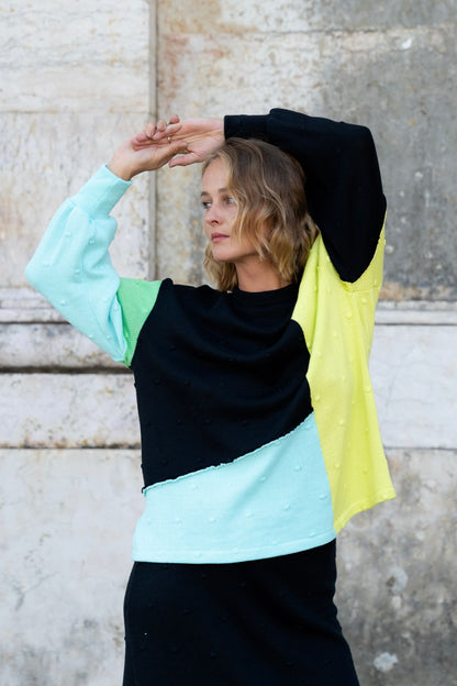 Patchwork Long Sweater