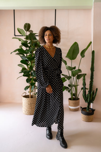 Friday Black & Cream Dress