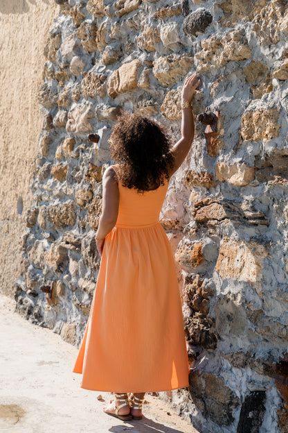 Sunflow Papaya Dress