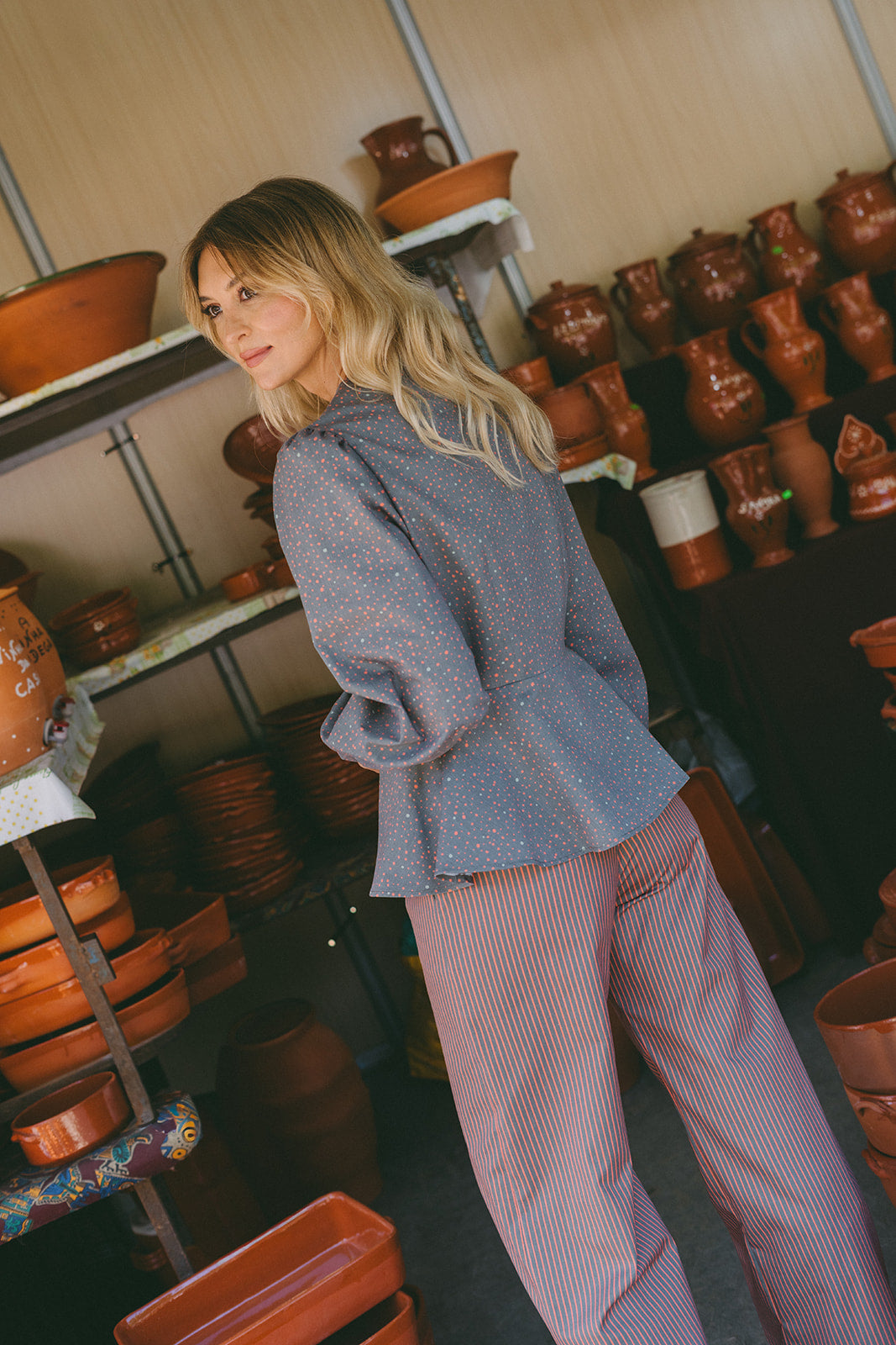 Pulse Blouse Caqui & Terracotta
