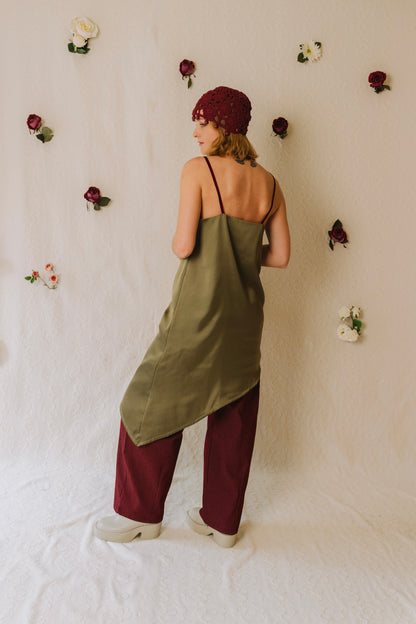 Slipline Olive Dress