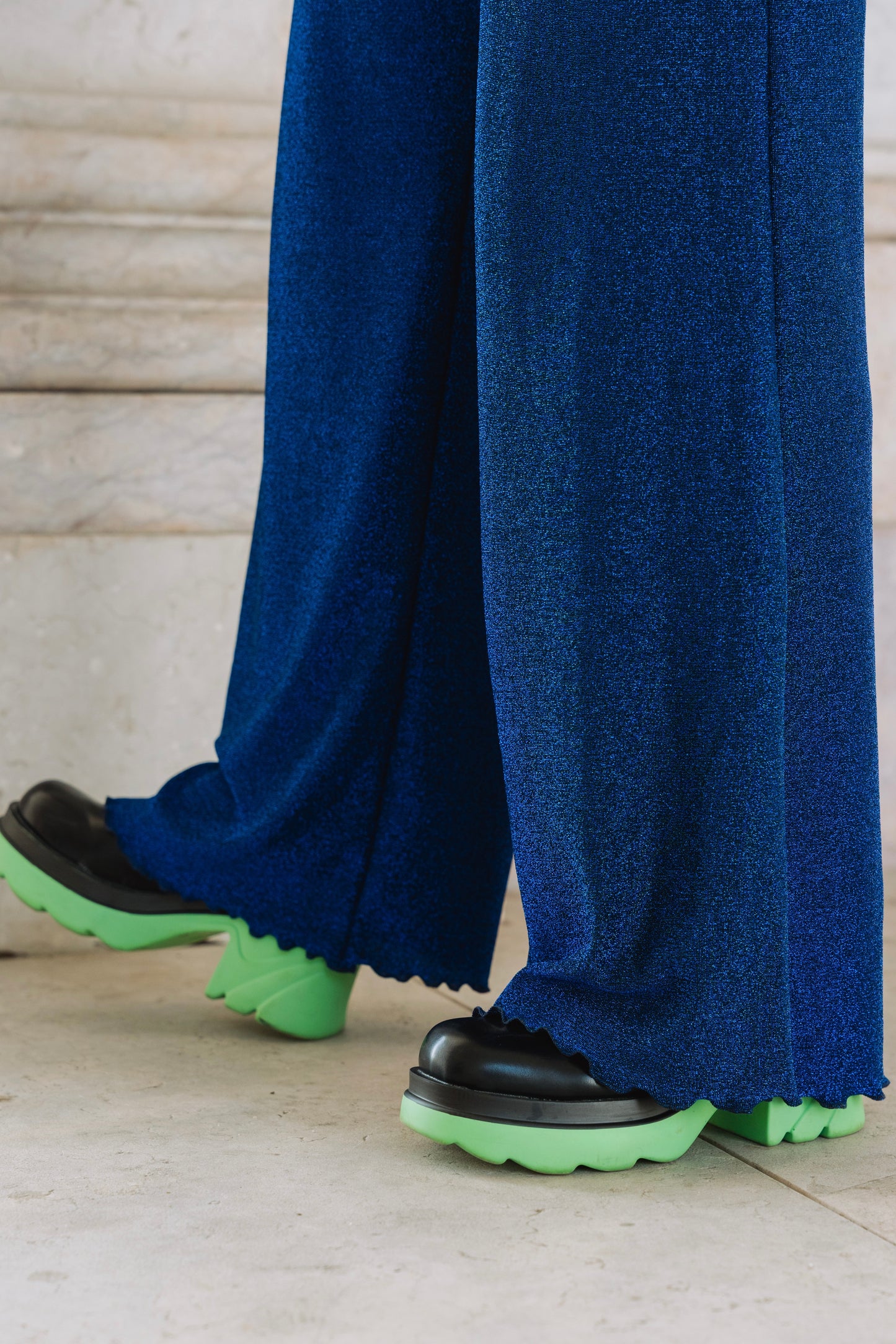 Shiny Electric Blue Pants