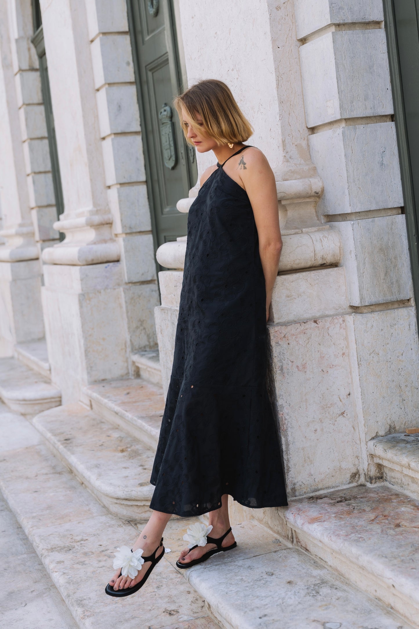 Airy Black Dress