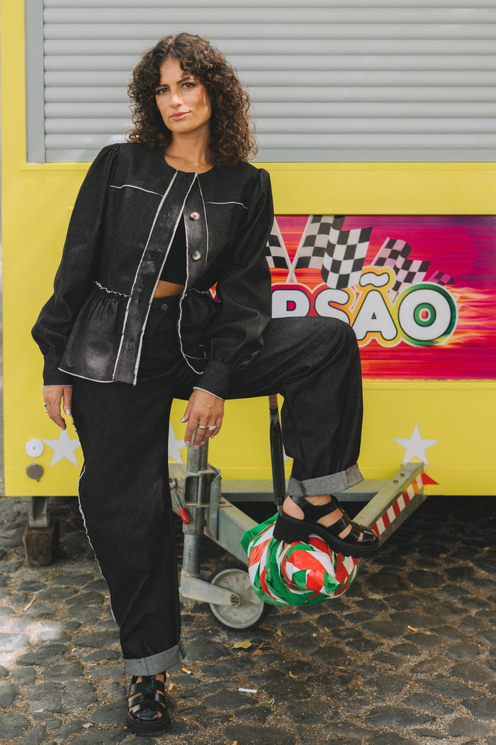 Stellar Black Denim Trousers