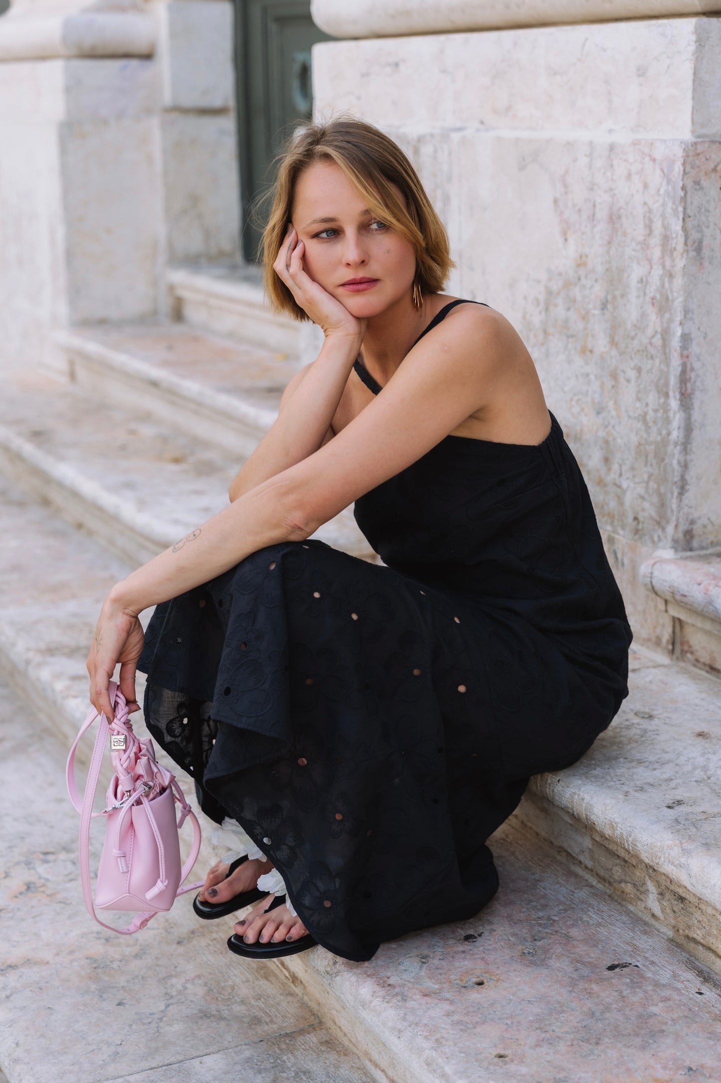 Airy Black Dress