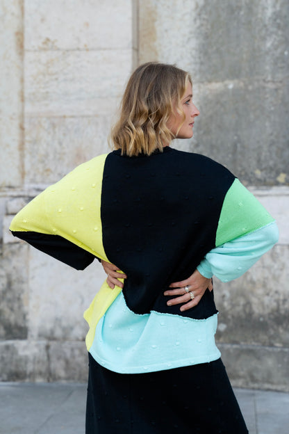 Patchwork Long Sweater