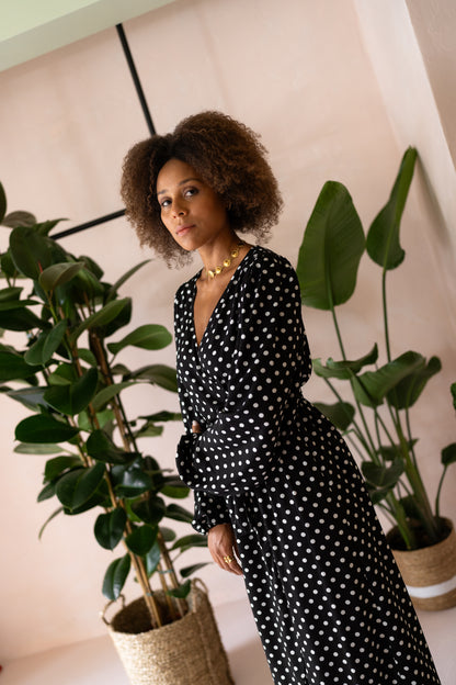 Friday Black & Cream Dress