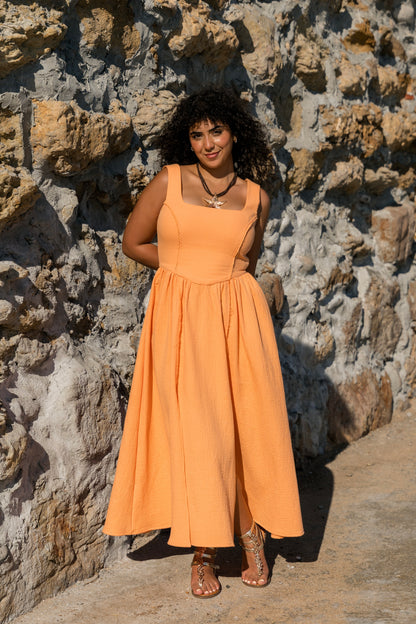 Sunflow Papaya Dress