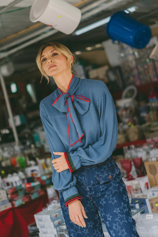 Joyful Blue Blouse
