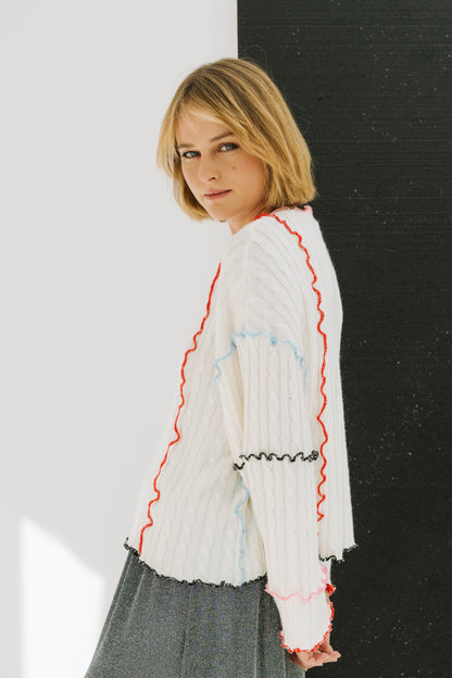 Monday White Sweater