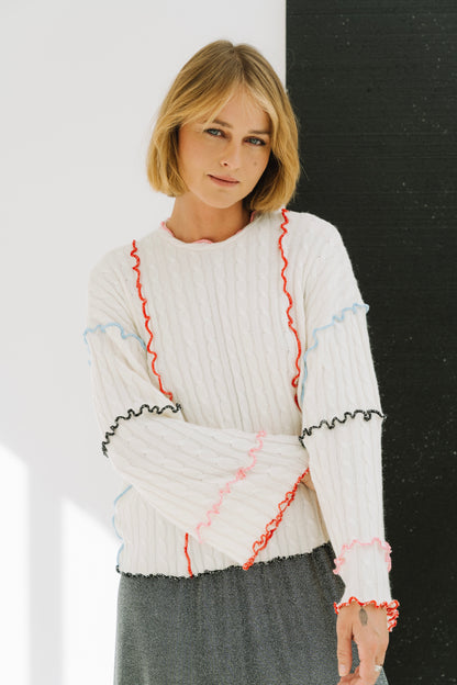 Monday White Sweater