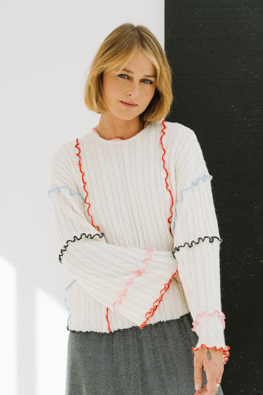 Monday White Sweater